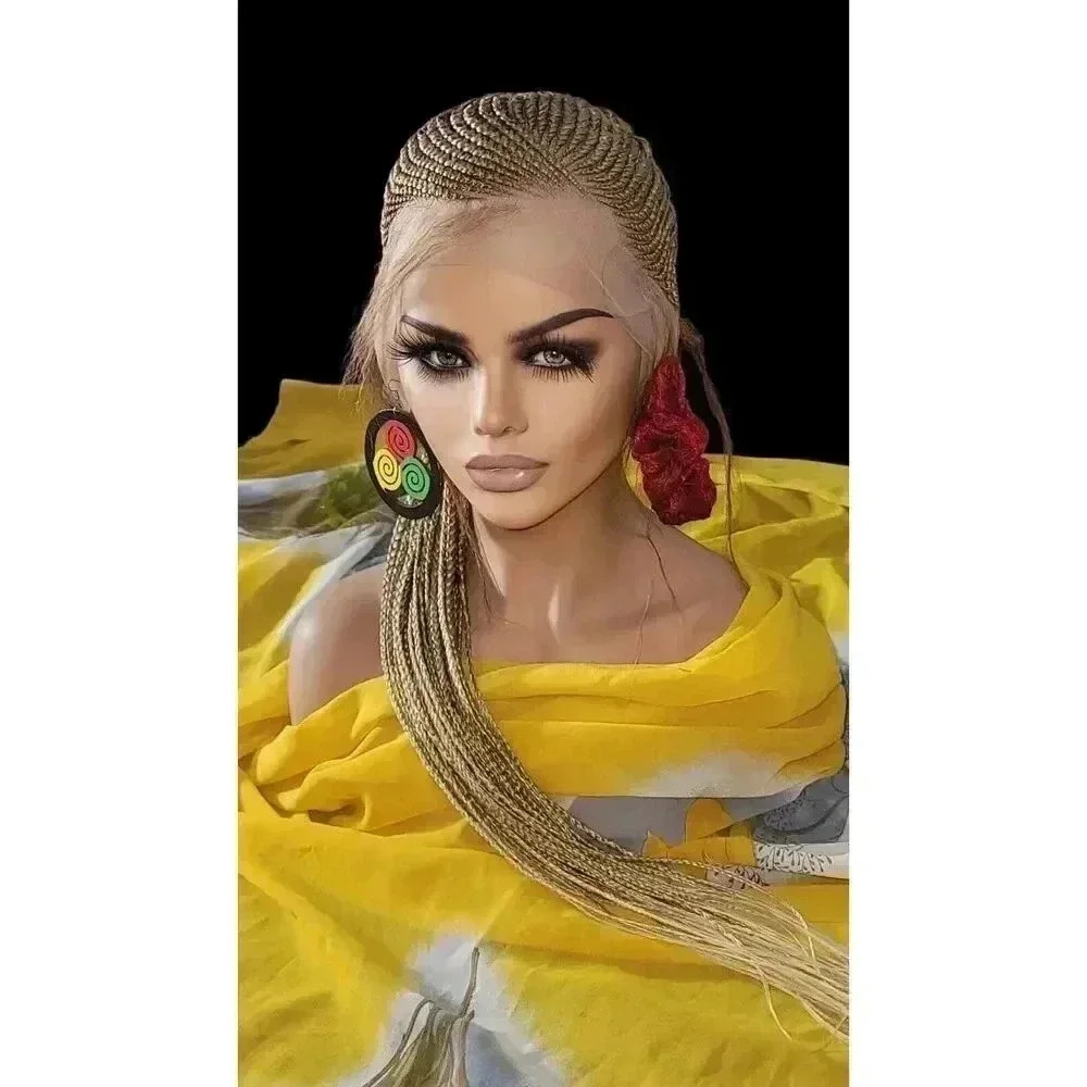 100% handmade, Braided wigs blond Wig NWT Ghana Weave absolutely gorgeous. - Picture 9 of 15